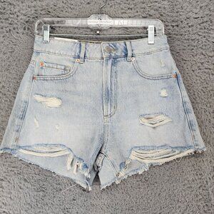 Garage Denim Shorts Womens 3 Festival Light Wash Cotton Denim Jean NWT
